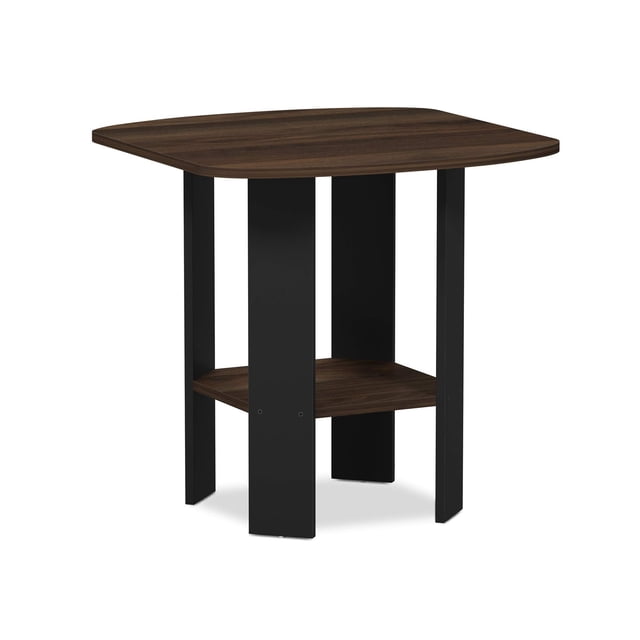 Mesa auxiliar y auxiliar Furinno Simple Design Columbia en nogal y negro
