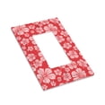 thumbnail image 3 of Kll Red Hibiscus Flower Wall Plate,Gloss Finish,Standard Size 1 - 5" X 3", Polycarbonate Thermoplastic,Electric Receptacle Plug Covers, 3 of 8