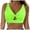 002 Green, variant on Hvot&aat Women's Sleeveless Tankini Tops Cut Out Twist Swim Top Push Up Swimsuit Top Solid Color Bikini Top