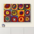 thumbnail image 3 of HFDF Abstract Canvas Art Squares with Concentric Circles Squares with Concentric Circles by Wassily Kandsky Giclee Canvas Prts Wrapped Gallery Wall Art | Stretched and Ready to Hang 16x12inch Framed, 3 of 5