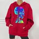 thumbnail image 2 of Sudadera de Cuello Redondo Para Mujer, Sudaderas Con Capucha de Gran Tamaño, Sudadera Con Patrón de Cosplay Para Otoño E Invierno, Abrigo Con Estampado de Características Odeerbi ODB139142, 2 of 8