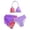 Purple, variant on Leey-World Tween Girls Swimsuit Girl's 3 Piece Bikini Sets Boho Floral Backless Halter Top with Cover Up Skirt Swimsuit(Green,11-12 Years)