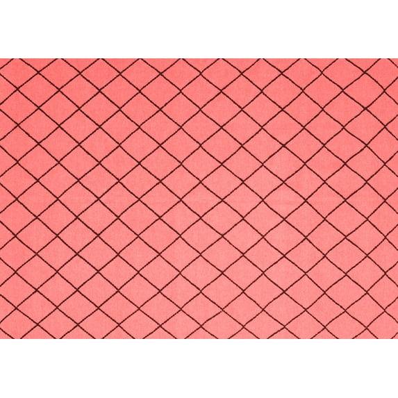 Ahgly Company Indoor Rectangle Abstract Red Contemporary Area Rugs, 7' x 10'
