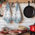 thumbnail image 6 of Teal Blue Coastal Kitchen Towels Set of 2, Starfish Beach Nautical Coral Vintage Absorbent Dish Towels for Kitchen, Microfiber Hand Towel, Quick Drying Tea Towel for Cleaning Decorative Dishcloths, 6 of 7