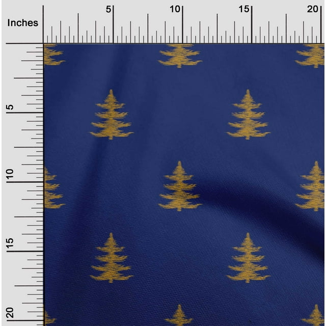 oneOone Tissu Polyester Lycra Arbre de Noël Ikat Tissu Imprimé BTY 56 Pouces de Large