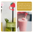 thumbnail image 4 of 6pcs Drinking Straws Covers Cartoon Straw Caps Decorative Straw Plug Protectors, 4 of 6