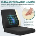 thumbnail image 3 of Shinnwa Recliner Cushion with Lumbar Support Pillow Egg Crate Foam Reduce Fatigue Extra Large Seat Cushion with Back Support for Elderly, Black, 3 of 7