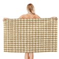 thumbnail image 2 of Horizontal Microfiber Absorbent Bath Towel 52×32in Household Blanket For Quick Drying Beach School Outdoor Travel Travel Tan Houndstooth Vintage Texture Hand-Drawn Sketch_1, 2 of 8