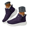 thumbnail image 3 of CAICJ98 Womens Winter Boots Comfortable Warm Lined Ankle Booties Slip On Waterproof Short Boots Outdoor Snow Boots Women (Purple,Size 9.5), 3 of 9