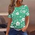 thumbnail image 5 of Perfectbot Women's Cute Print Crew Neck T-Shirt Short Sleeve Casual Daily Summer Top Tee, 5 of 5