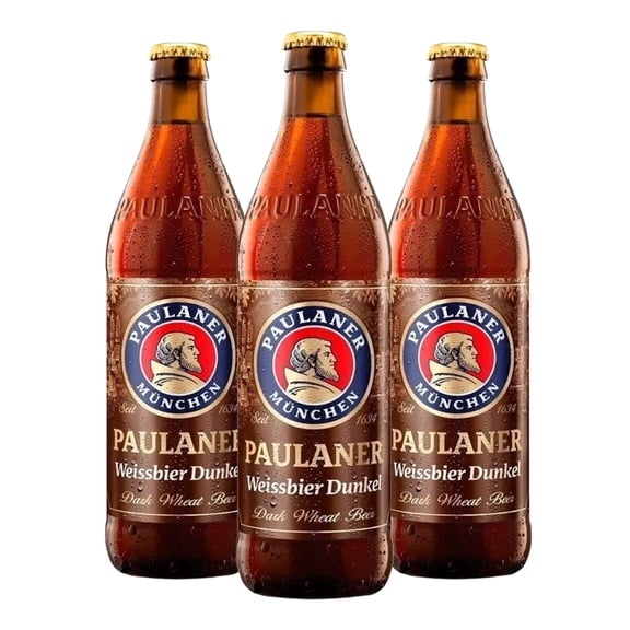 Tripack Cerveza Paulaner Weissbier Dunkel 500ml Paulaner Dunkel