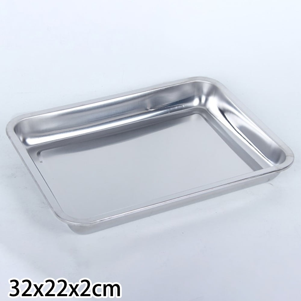 Stainless Steel Rectangle Baking Pan For Toaster Oven Cookie Baking Kitchen Tool 