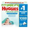 Huggies Cucumber and Green Tea Natural Care Sensitive Baby Wipes, 1088 Pieces