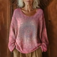thumbnail image 1 of Women's Pattern Printed Casual Pullover Sweater, 1 of 4