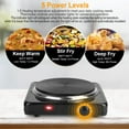 iMounTEK 1500W Electric Single Burner Hot Plates for Cooking with Non