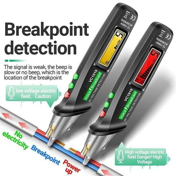 Intelligent Voice Broadcast Tester Compact, Safe, for Electrical Continuity & Voltage Testing Tool