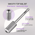 thumbnail image 3 of Pana 3/32" Smooth Top Small Barrel Carbide Nail Drill Bit - For Electric Dremel Drill Machine (Silver, Medium Grit ), 3 of 6