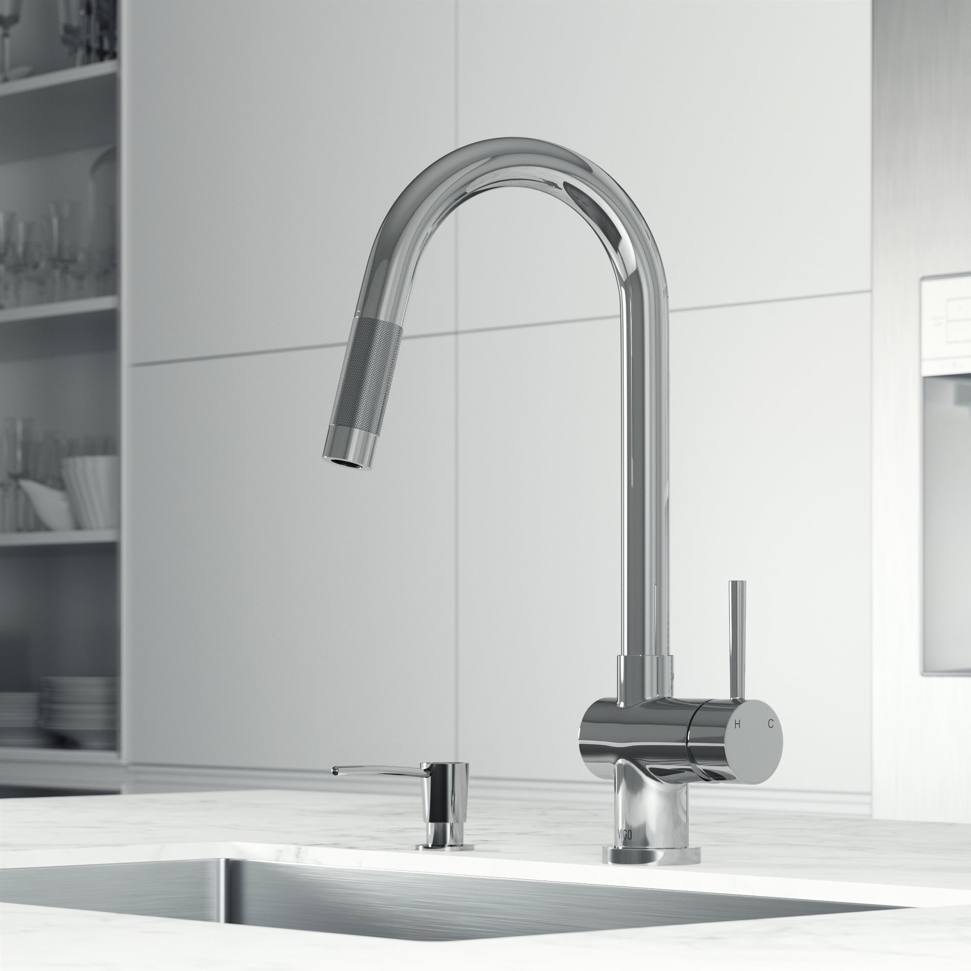 10 oz. Kitchen Soap Dispenser in Chrome
