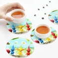 thumbnail image 7 of Lsque Pikmin Pattern 4" Drink Coasters Set of 6, Leather Absorbent Coasters, Table Coaster Set Decorative Coffee Cup Coasters Housewarming Gift, 7 of 7