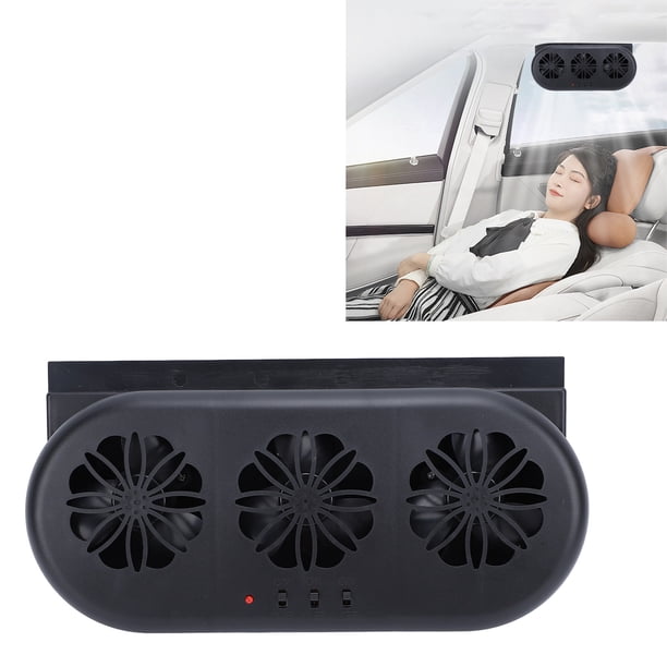 Ventilador De Escape Con Energía Solar De Automóvil, Ventilación De La Ventana Del Vehículo 3 Ventiladores, Ventilador De Ventilación De Aire De Automóvil Recargable De USB,