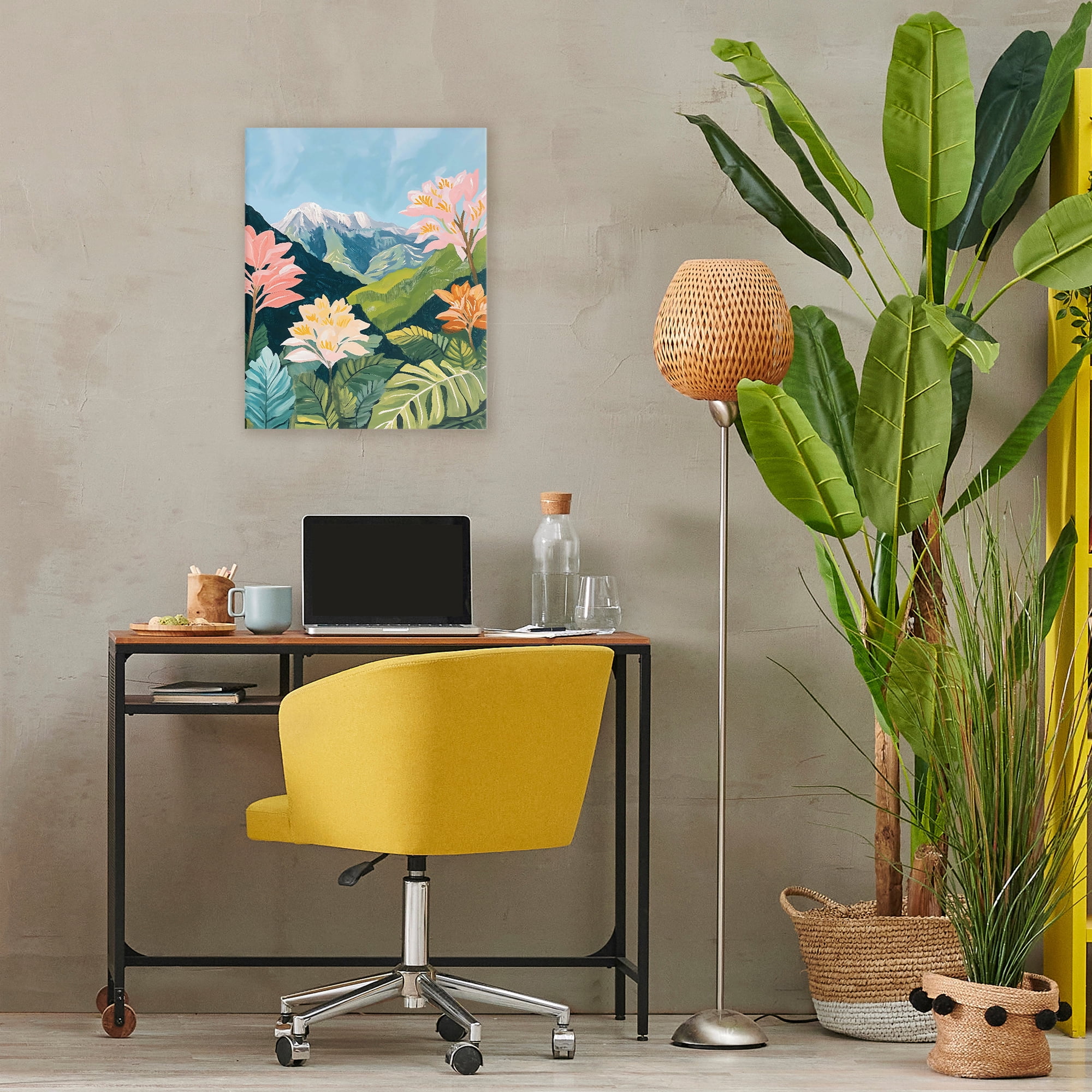 Stupell Industries Tropical Mountain Landscape Canvas Wall Art, design by The Prints Vibe