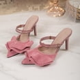 thumbnail image 4 of DIVVce Ruffle Accent Mule Heels For Women Pointed Toe Slip On Comfortable Party Footwear, 4 of 8