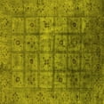 thumbnail image 1 of Ahgly Company Machine Washable Indoor Square Oriental Yellow Industrial Area Rugs, 5' Square, 1 of 4