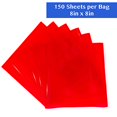 FIESTA WRAPS 150 Red Cello Sheets 8 x 8 in Colored Cellophane Sheets
