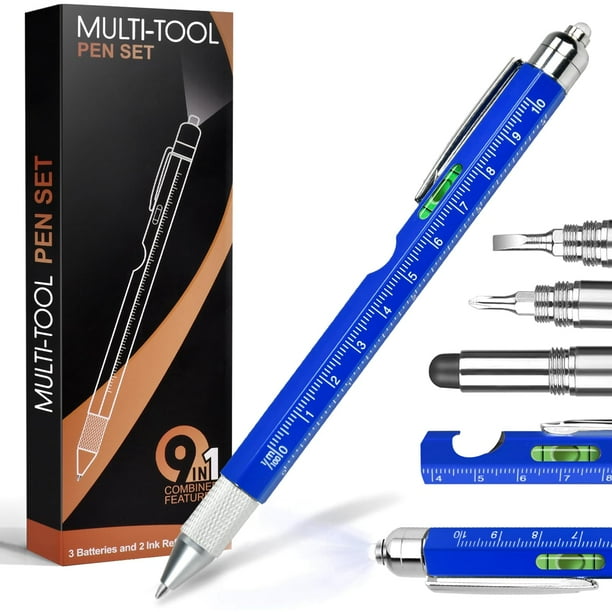 Bolígrafo Herramienta Multifuncional SAPGIF 9 en 1 con Luz LED y Stylus