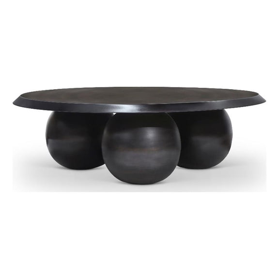 Meridian Furniture Globus Black Iron Metal Coffee Table
