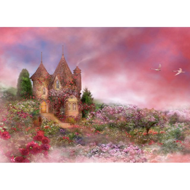 Pintura de diamante (DE1499) 5D Cuadrado DIY Castillo de fantasía Imagen de diamantes de imitación 30x40cm FLhrweasw Nuevo