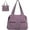 Light Purple, variant on SUCS Nylon Tote Bag for Women Shoulder Tote Bag with Zipper Waterproof Nylon Purse and Handbags Lightweight Bag
