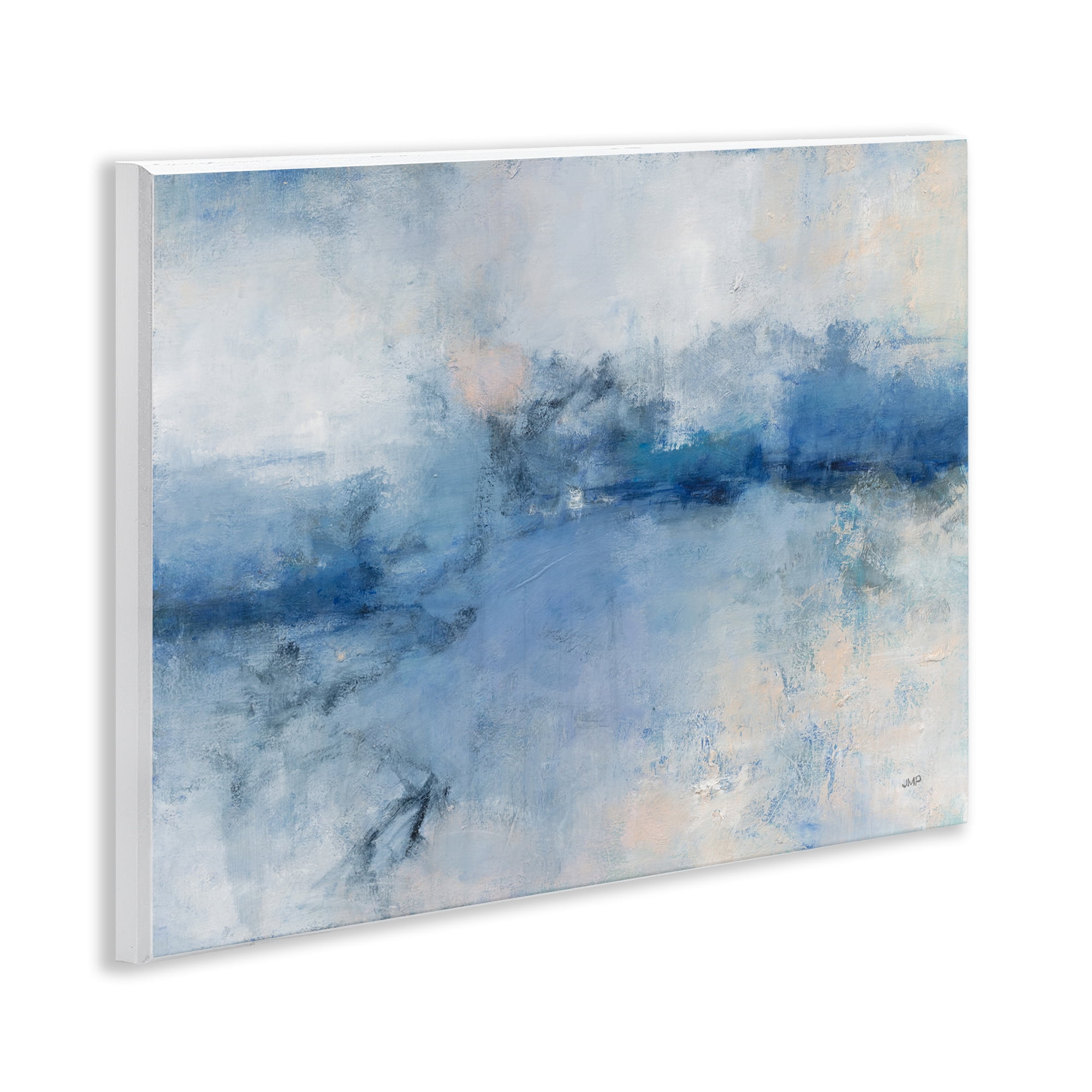 Stupell Industries Blue Seaside Impressions Abstract Painting Unframed Art Print Wall Art, 14 x 11