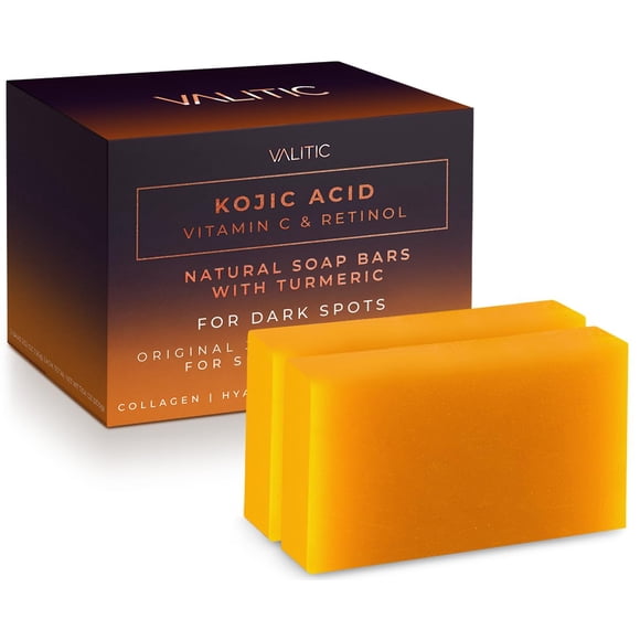 Pastillas de jabón VALITIC Ácido kójico, vitamina C y retinol con cúrcuma