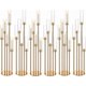 thumbnail image 1 of Candelabros dorados de 42.5 pulgadas para centros de mesa, portavelas decorativos, centro de mesa para bodas, set de 6 candelabros de 5 brazos con pantallas de acrílico compatibles con velas LED de, 1 of 6