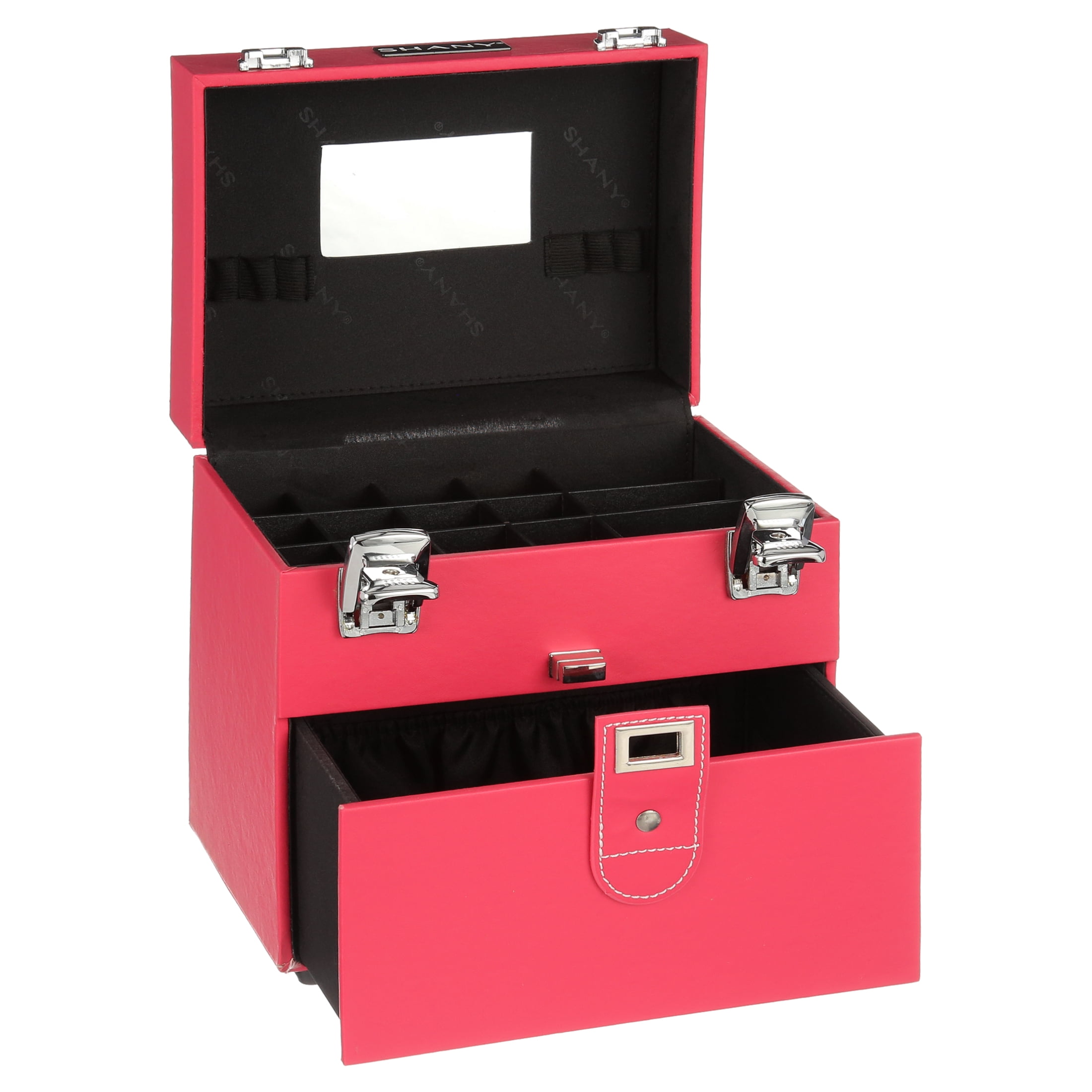 SHANY Color Matters Nail Accessories Organizer and Makeup Train Case, Sugar Gum