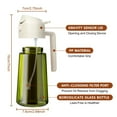 thumbnail image 3 of 1 Pc 470ml Light-Blocking Dark Oil Sprayer for Cooking, 2 in 1 Olive Oil Dispenser Bottle for Kitchen, Premium Dark Green Glass Oil Bottle, Food-Grade Oil Mister for Air Fryer, BBQ, White, 3 of 9