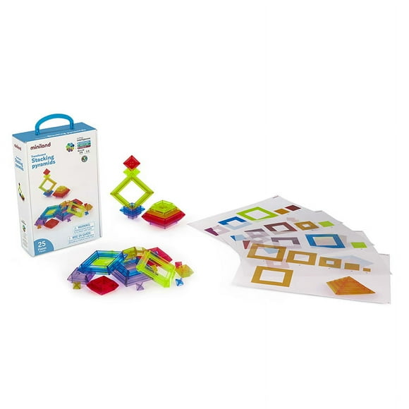 MINILAND EDUCATIONAL TRANSLUCENT STACKING PYRAMIDS