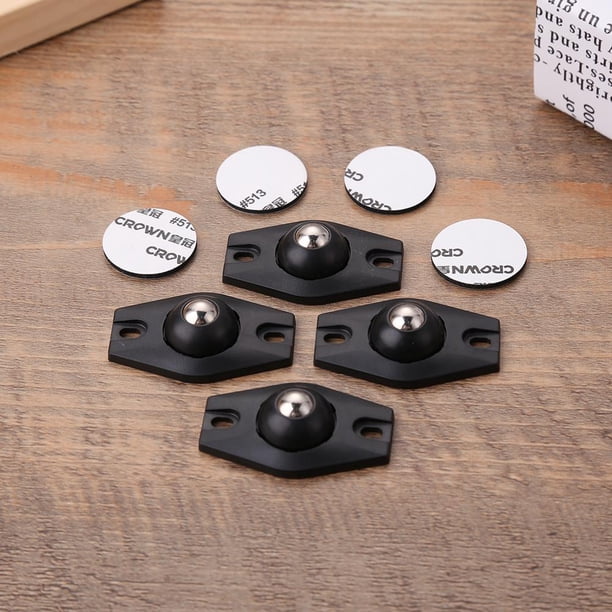 4 Uds. Caja de almacenamiento giratoria con ruedas giratorias universales para cubo de basura negro Sywqhk Libre de BPA
