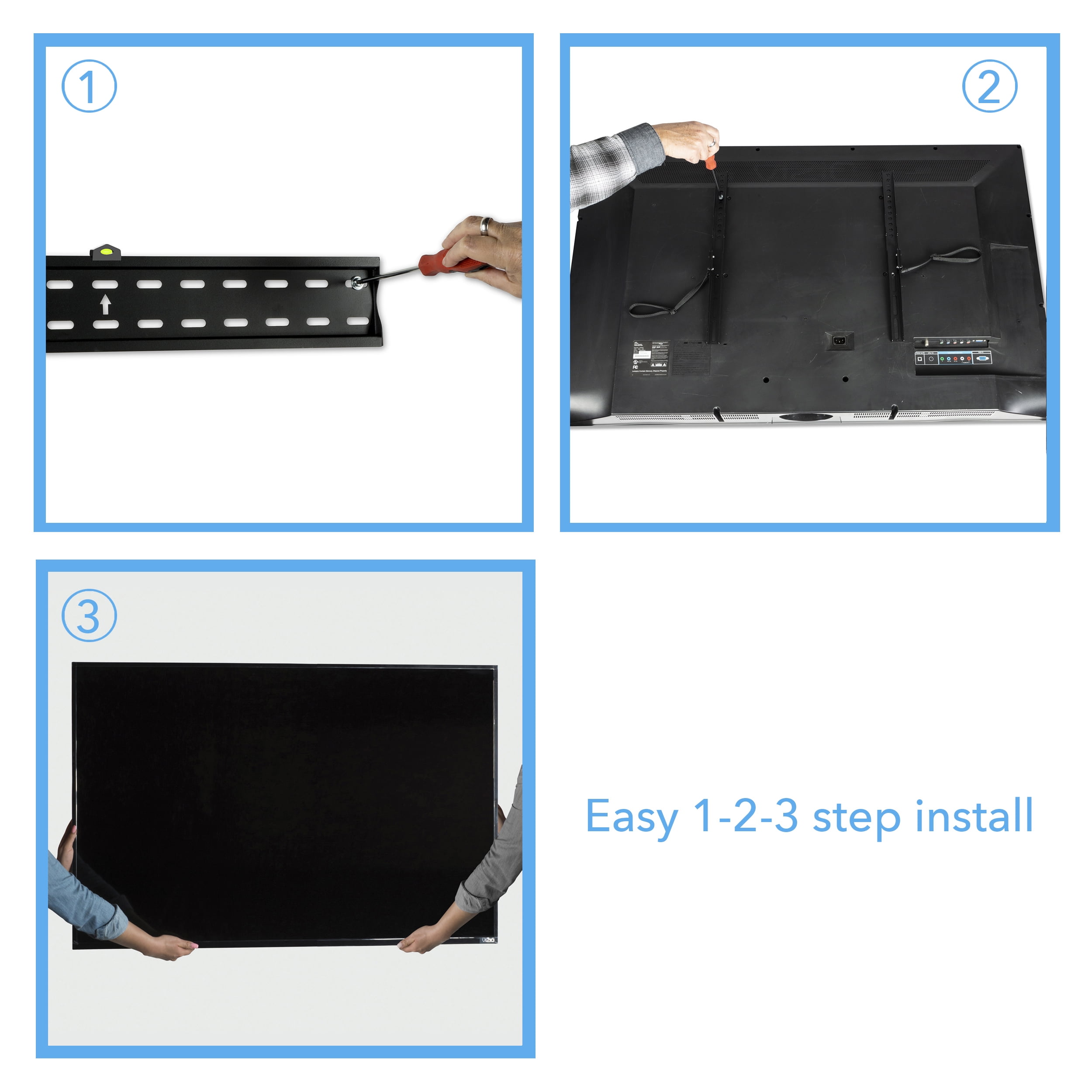 onn. Fixed TV Wall Mount for 32" to 70" TVs