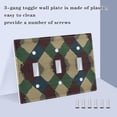 thumbnail image 3 of Yayeee Toggle Light Switch Wall Plate 2-Gang 4.56"x4.48" Decorative Outlet Cover, Green Tartan Pattern, 3 of 7