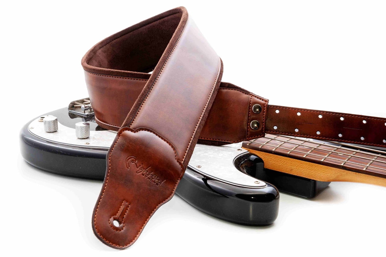 RightOn! Bassman Charm-80 Bass Guitar Strap - Brown