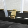 thumbnail image 5 of TrumanPick Sliding Glass Shower Doors 60" W x 76"H Sliding Door 3/8"(10mm) Clear Tempered Glass, with Buffer, Brushed Gold, 5 of 7