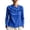Blue, variant on Dressy Blouses for Women Draped Twist Knot Neck Elegant Tops with Fringe Long Sleeve Casual T Shirts for Party (3XL, Sky Blue)