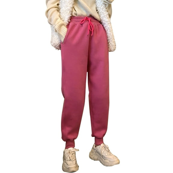 Sngxgn Wide Leg Pants for Women Pants with Pockets High Waist Work Business Casual Sweatpants(Pink,XL)