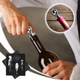 thumbnail image 1 of Qiopertar Ensemble de vin, ensemble de bouchons à vis de vin, ouvre - bouteille, verseur de vin, ensemble de 4 pièces en acier inoxydable moins de 5 $Économisez jusqu'à 90%, 1 of 9