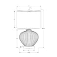 thumbnail image 2 of Lighting, 21"H, Table Lamp, Ivory / Cream Shade, Cream Resin, Transitional, 2 of 7