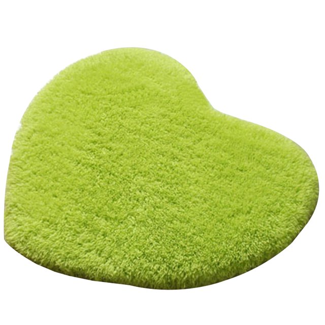 Heart Shaped Plush Carpet Water Absorbent Non-Slip Bathroom Rug Kitchen Mat