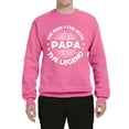 thumbnail image 2 of Wild Bobby, Papa Man Myth Legend Funny Dad Uncle Papa Granpa Dad Gift, Father's Day, Unisex Crewneck Graphic Sweatshirt, Neon Pink, 3X-Large, 2 of 4