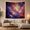 Magenta Nebula with Glowing Planet Edge, variant on Cosmic Portal with Planet and Shooting Stars, Dramatic Psychedelic Style for Space Lovers, Galaxy Wall Art, Housewarming Gift, Tapestry Wall Hanging for Bedroom and Dorm